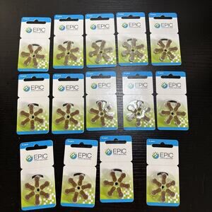 Lot Of 14 6 packs of Epic Hearing Aid Zinc-Air Batteries